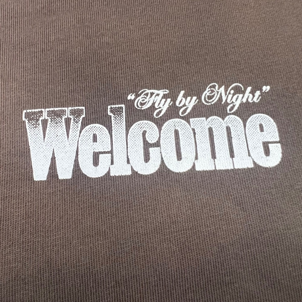 WELCOME SKATEBOARDS Graphic T-Shirt Mens Large Brown‎ Fly by Night Owl - Picture 4 of 16